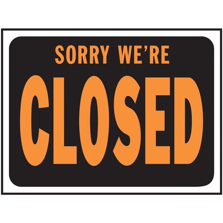 HY-KO Sorry- We're Closed Sign 8.5" x 12.5", 10PK A10625